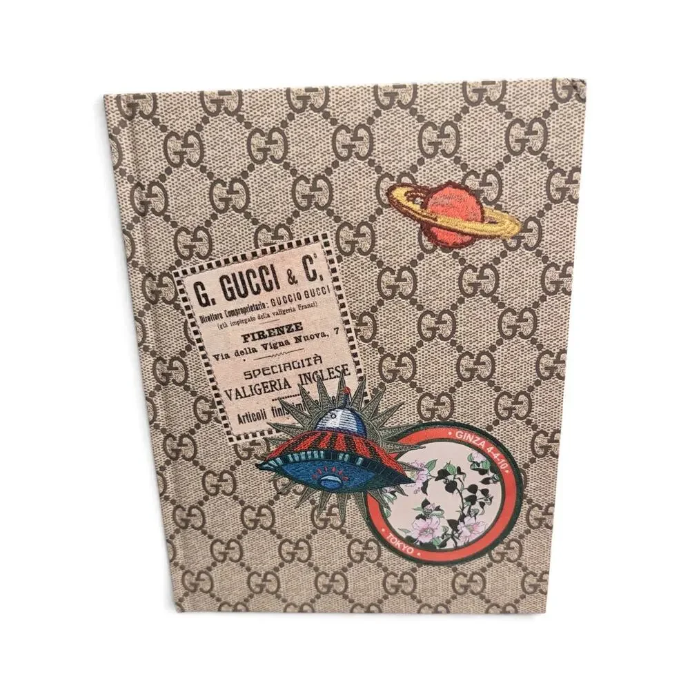 Gucci GG Supreme Courrier Space Notebook Journal UFO Saturn Patch